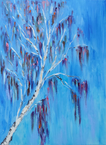 Spring is near. Original oil painting on canvas von Olga Ponomarenko, Malerei kaufen auf Select