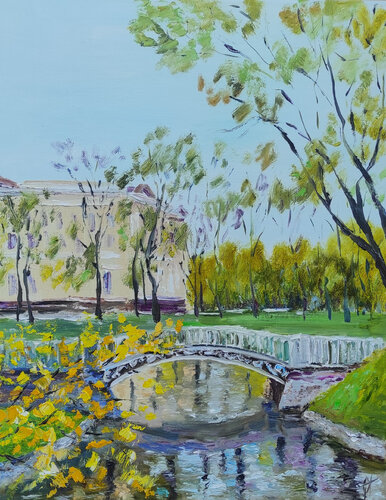 Mikhailovsky Garden. Saint Petersburg von Olga Ponomarenko, Malerei kaufen auf Select