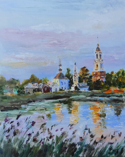 Suzdal. Original oil landscape von Olga Ponomarenko, Malerei kaufen auf Select