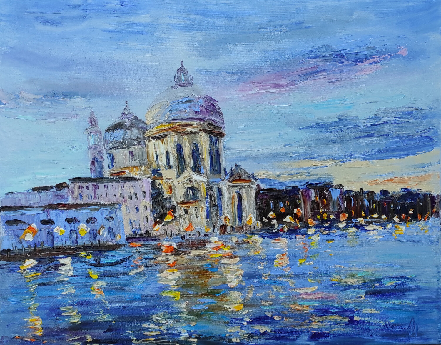 Venice. Evening lights Olga Ponomarenko Originalgemälde zu verkaufen