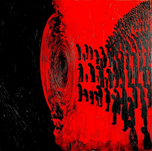 Trump's Black Whole - Taxes and Death. by Kasia Turajczyk, Painting for Sale on Select