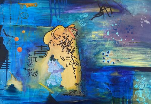 A Kind of Blue - Ghost of Yesterday by Kasia Turajczyk, Painting for Sale on Select