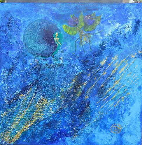 The adventure in the blueberry whole. by Kasia Turajczyk, Painting for Sale on Select