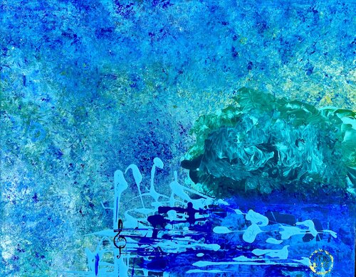 "Modal Blue: After Evans" by Kasia Turajczyk, Painting for Sale on Select