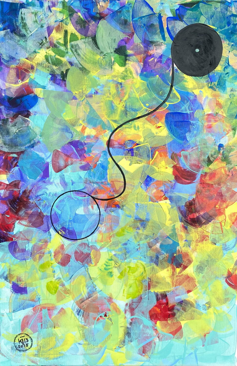 Dialogue In Duality IE Chromatic Duality Kasia Turajczyk Original painting for sale