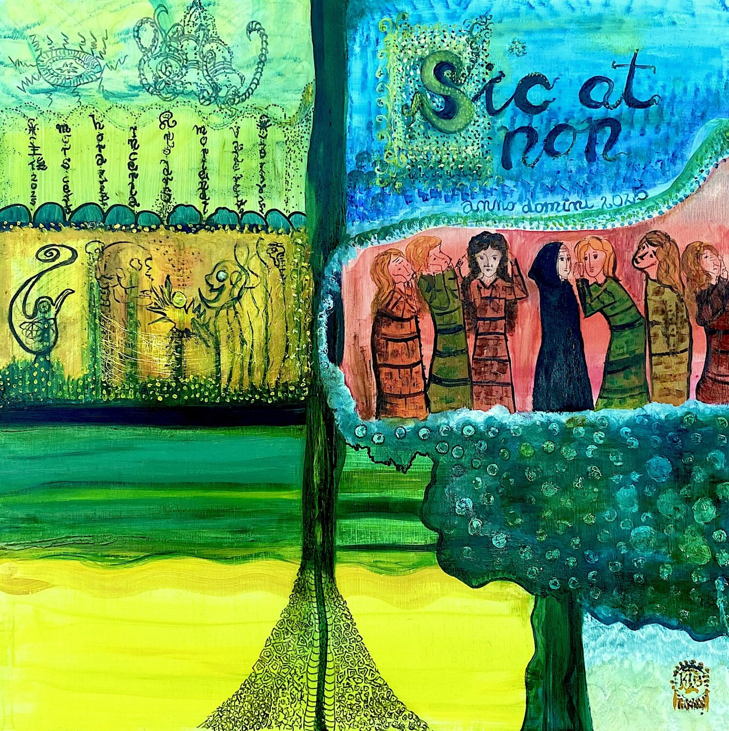 The Question of Seven: "Sic et Non?". Kasia Turajczyk Original painting for sale