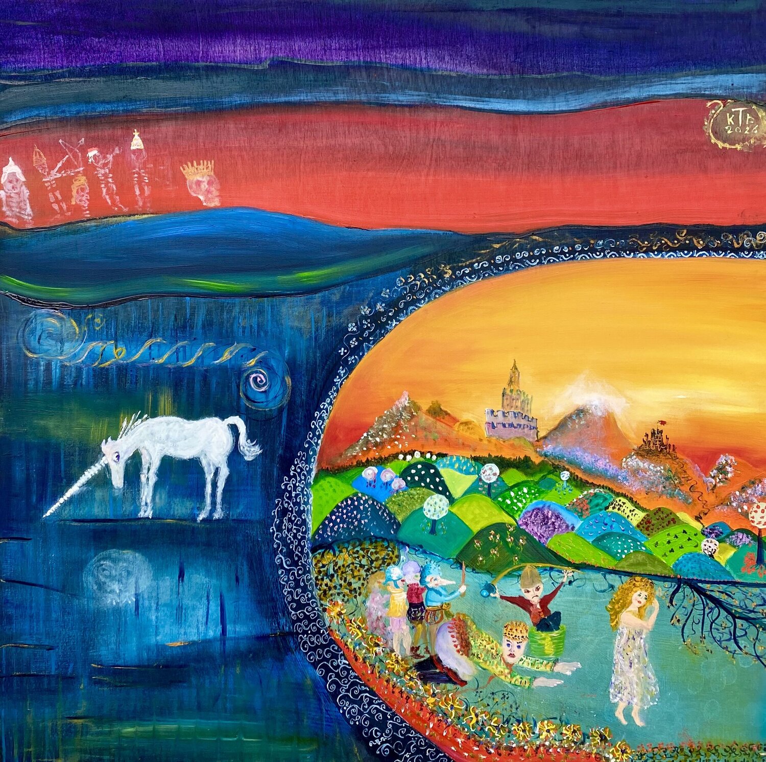 The Observer of the Paradox - The Inevitable Horizon. Kasia Turajczyk Original painting for sale