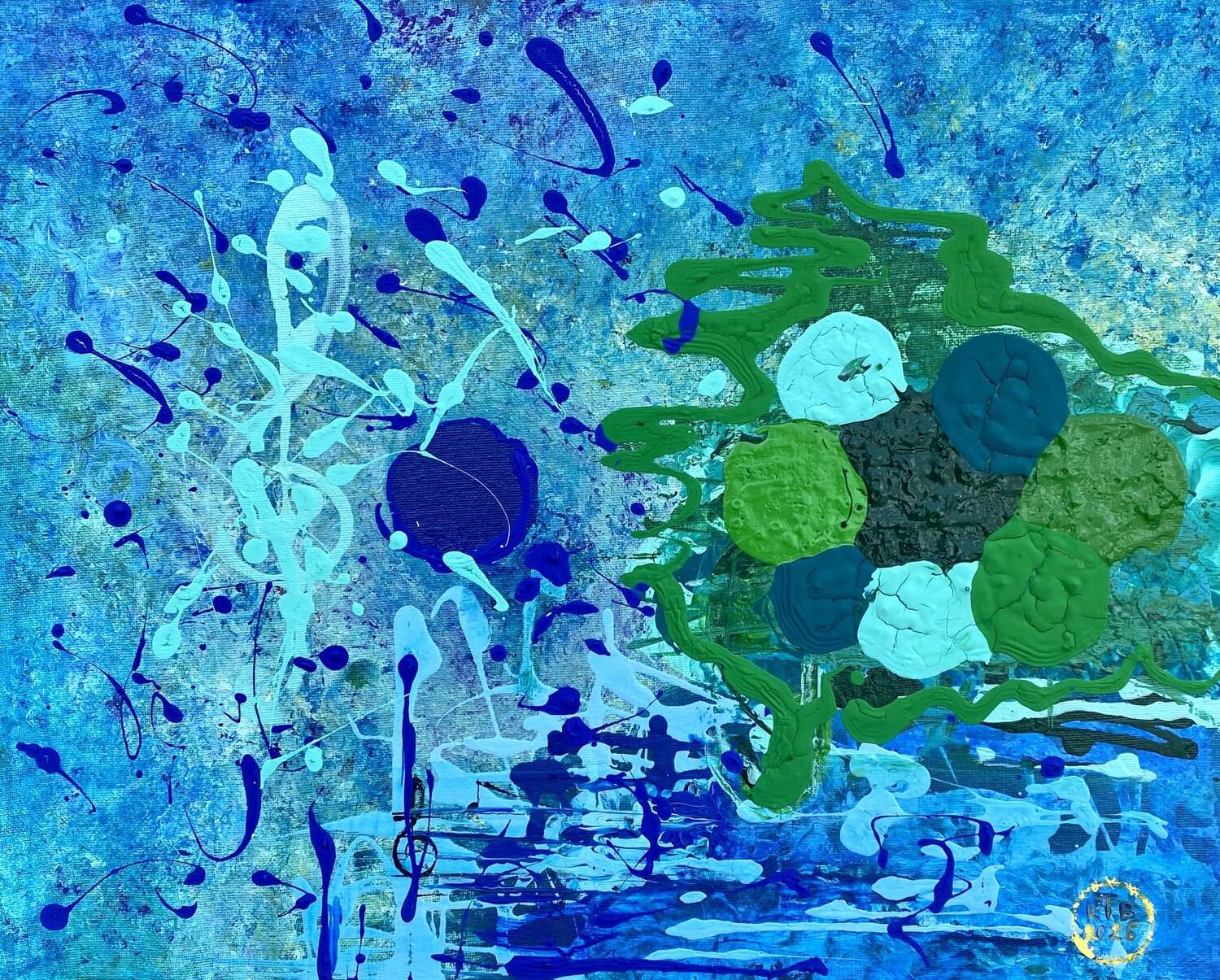 "Modal Blue: After Evans" Kasia Turajczyk Original painting for sale