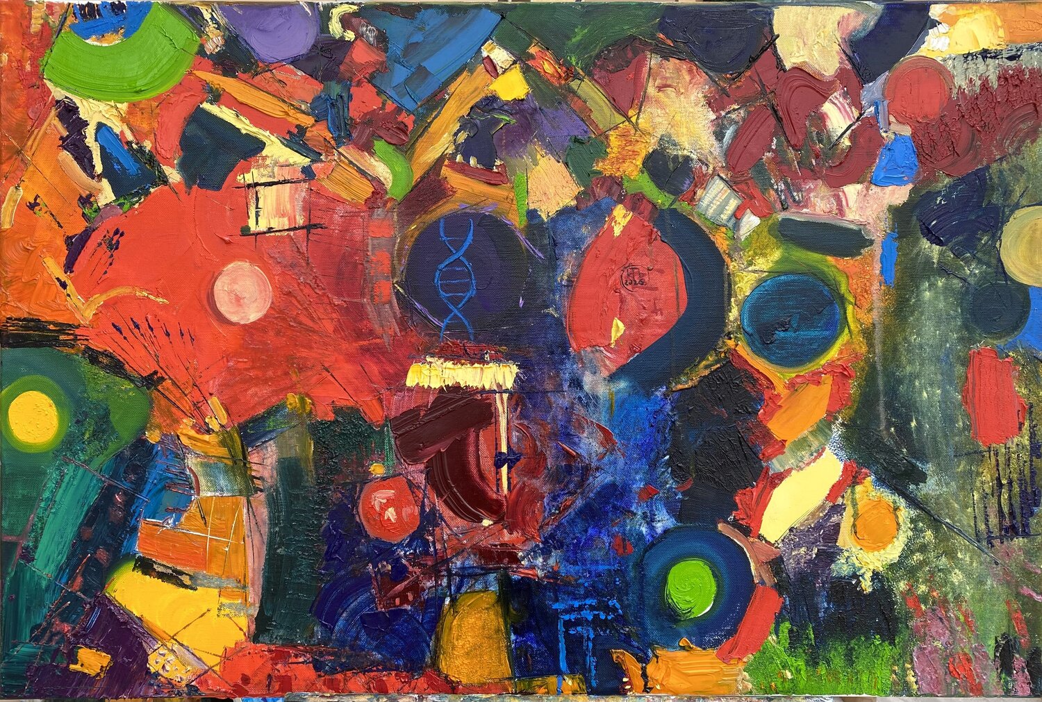 The Universal Nomad: A Share Helix. Kasia Turajczyk Original painting for sale
