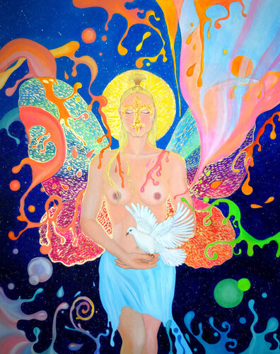 Fleur de Lis by OLEKSANDRA PETROVSKA, Painting for Sale on Select