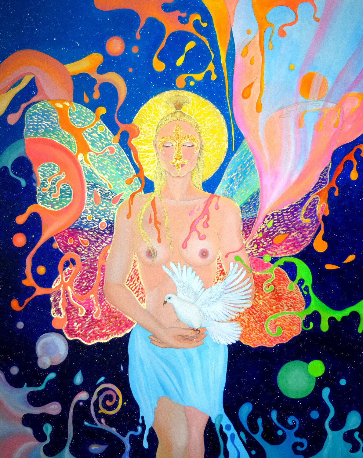 Fleur de Lis OLEKSANDRA PETROVSKA Original painting for sale