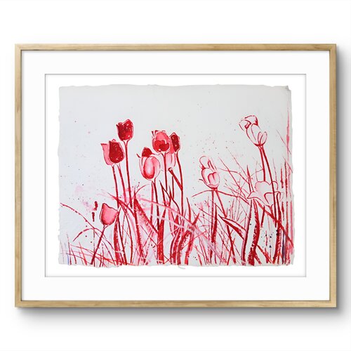 Red Bloom by Evi Schartner, Painting for Sale on Select