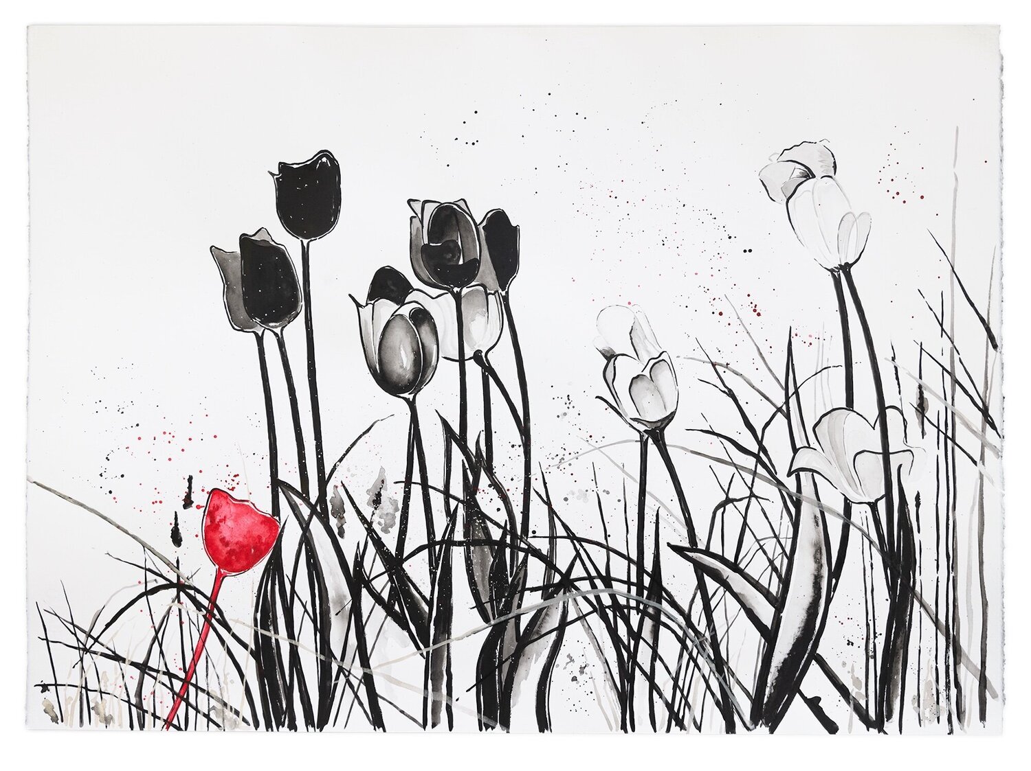 Silent Red Evi Schartner Original painting for sale