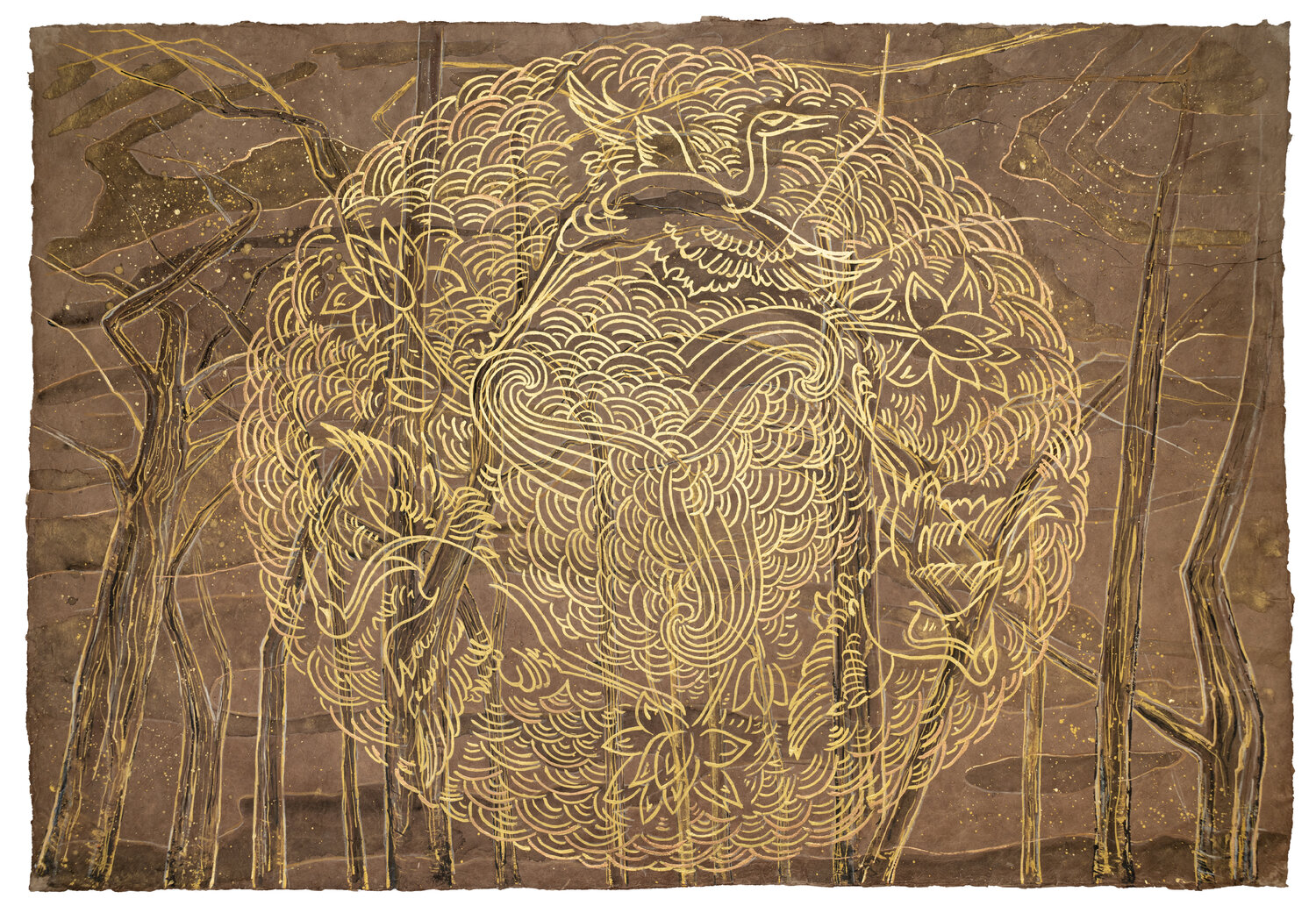 Golden Veil Evi Schartner Original painting for sale