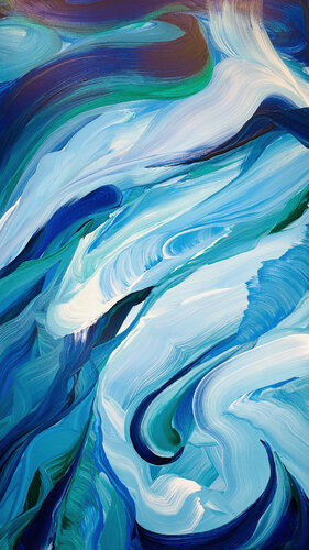 Blue in Motion by Claudia Botz, Painting for Sale on Select