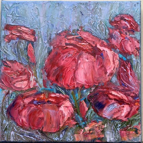 Flowers in the park by Olga Ben Zur, Painting for Sale on Select