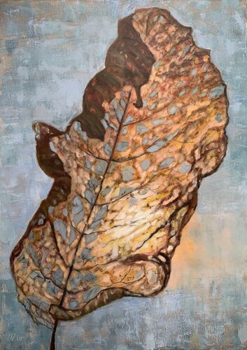 Autumn Leaf by Olga Ben Zur, Painting for Sale on Select