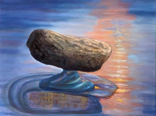 The secret of the stone 3 by Olga Ben Zur, Painting for Sale on Select