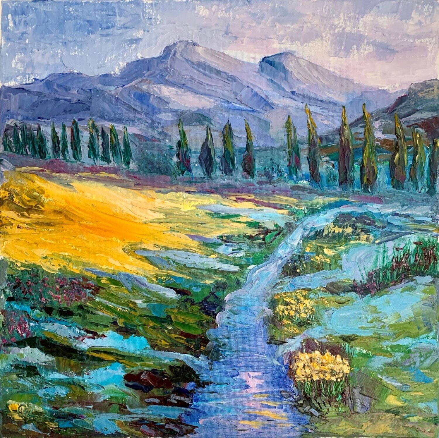 Where Light Meets Silence Olga Ben Zur Original painting for sale