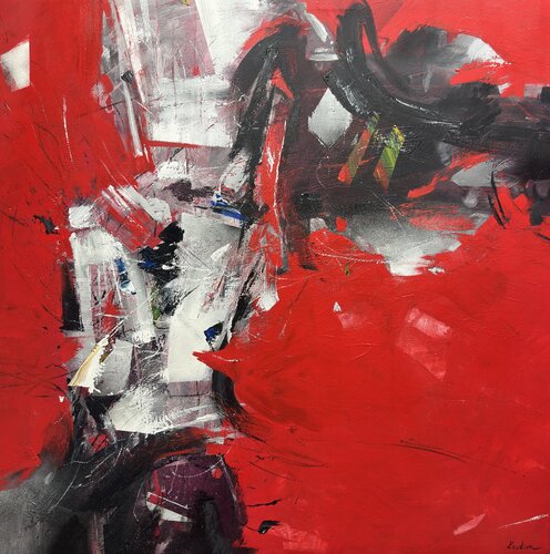 RED VERTIGO by Anastasiia Krykun, Painting for Sale on Select