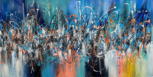 Electric Tide by Anastasiia Krykun, Painting for Sale on Select