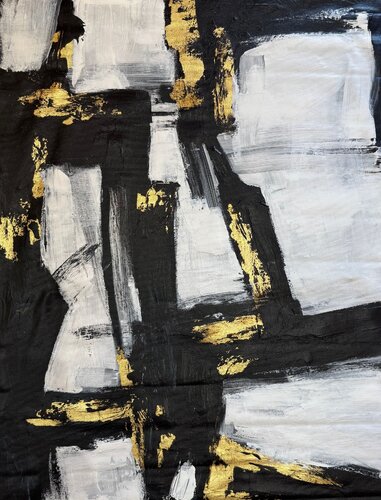 Golden Intersection by Anastasiia Krykun, Painting for Sale on Select