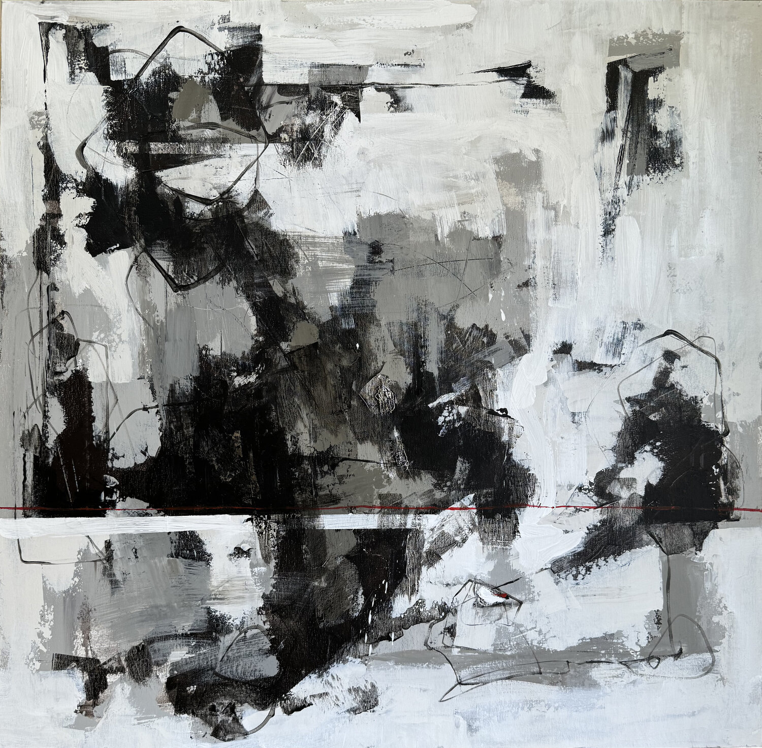 Monochrome Tension Anastasiia Krykun Original painting for sale