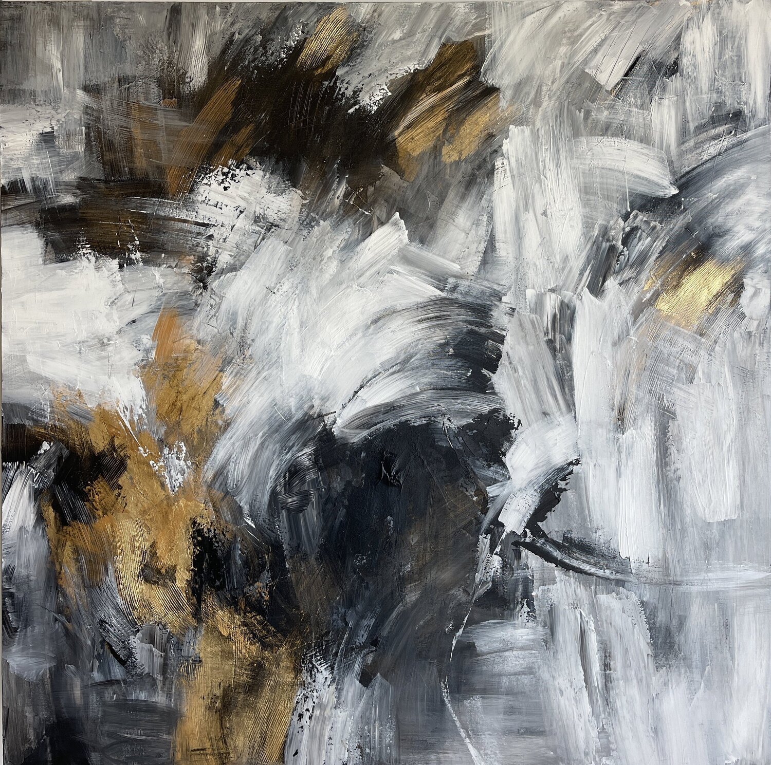 Monochrome Symphony Anastasiia Krykun Original painting for sale