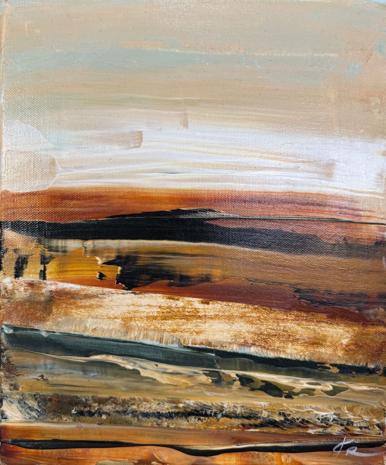 Desert fire Anastasiia Krykun Original painting for sale