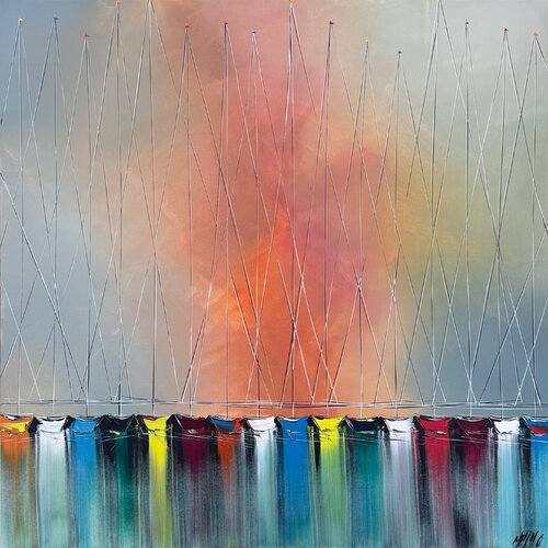 Escale en Méditérrannée... (ESPRIT VOILE 2025) by Olivier Messas, Painting for Sale on Select