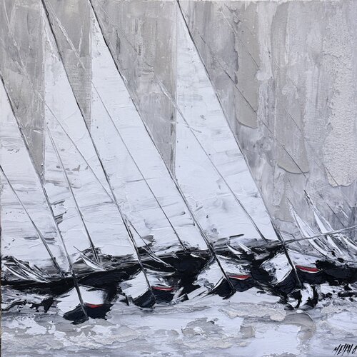 Poussés par le vent et les vagues… (PAYSAGE ABSTRAIT 2026) by Olivier Messas, Painting for Sale on Select