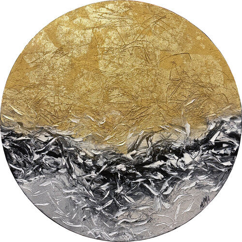 Un horizon d'or et de lumière… (PAYSAGE ABSTRAIT 2026) by Olivier Messas, Painting for Sale on Select