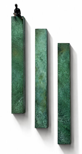 Je voulais te dire que je t’attends... [BLOC  VERT]  (série : Terre d’enfants 2026) by Olivier Messas, Sculpture for Sale on Select