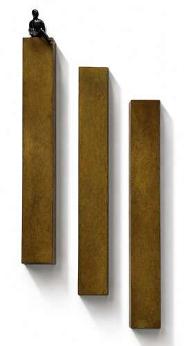 Je voulais te dire que je t’attends... [BLOC  MOUTARDE]  (série : Terre d’enfants 2026) by Olivier Messas, Sculpture for Sale on Select