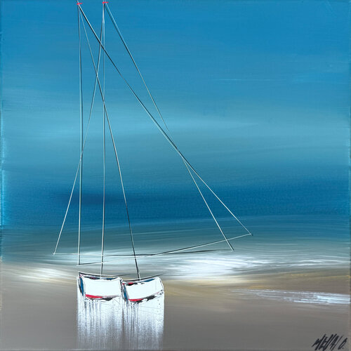 Juste à deux… (ESPRIT VOILE 2026) by Olivier Messas, Painting for Sale on Select