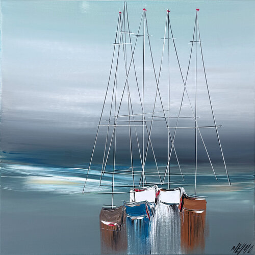 Le chant des haubans… (ESPRIT VOILE 2026) by Olivier Messas, Painting for Sale on Select