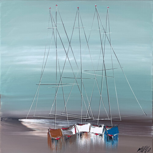 Quand la mer se retire... (ESPRIT VOILE 2026) by Olivier Messas, Painting for Sale on Select