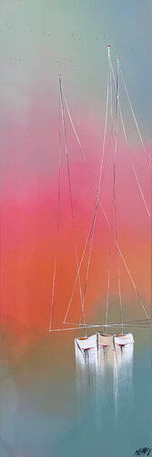 Jamais deux sans trois… (ESPRIT VOILE 2026) by Olivier Messas, Painting for Sale on Select