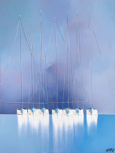 Brise du matin... (ESPRIT VOILE 2026) by Olivier Messas, Painting for Sale on Select