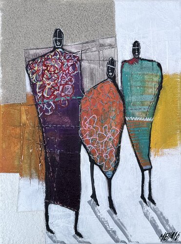 Jamais deux sans trois… II (VISAGE & FACE 2026) by Olivier Messas, Painting for Sale on Select