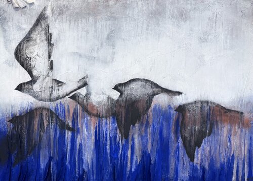 Balade nocturne… (PAYSAGE ABSTRAIT 2026) by Olivier Messas, Painting for Sale on Select