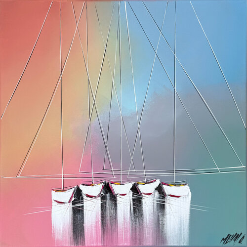 Douceurs d'un ciel d'été… (ESPRIT VOILE 2026) by Olivier Messas, Painting for Sale on Select