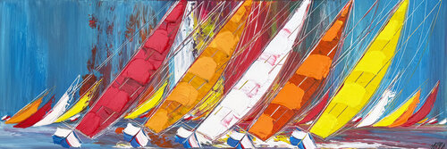 Couleurs sur les voiles... (ESPRIT VOILE2026) by Olivier Messas, Painting for Sale on Select