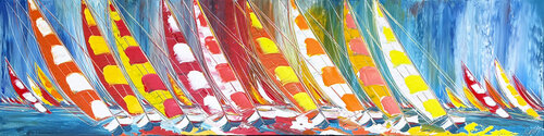 Liberté en  mer... (ESPRIT VOILE 2026) by Olivier Messas, Painting for Sale on Select