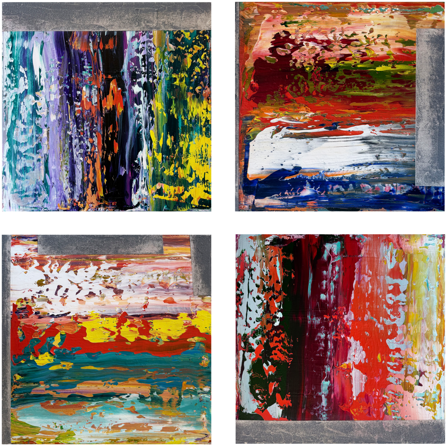 COMPOSITION "Vitalité" (GÉOMÉTRIE NOMADE 2025) Olivier Messas Original painting for sale