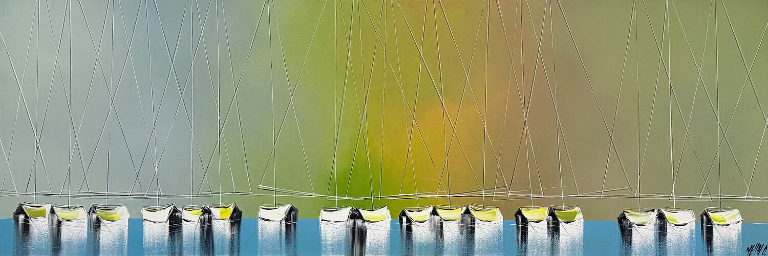 À l'aube des beaux jours... (ESPRIT VOILE 2025) Olivier Messas Original painting for sale