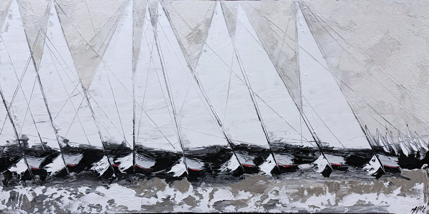 Course à l'horizon… (PAYSAGE ABSTRAIT 2026) Olivier Messas Original painting for sale