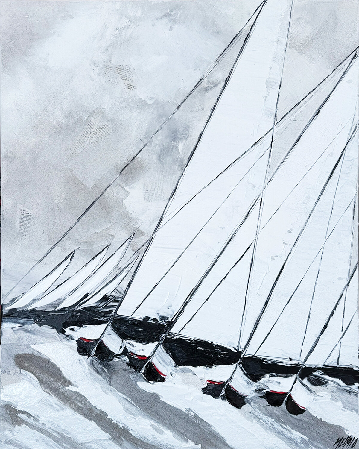 Liberté en mer... (PAYSAGE ABSTRAIT 2026) Olivier Messas Original painting for sale