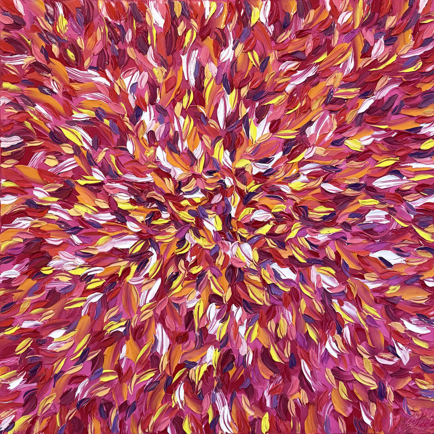 Vibrations ardentes… (EXPRESSION LIBRE 2026) Olivier Messas Original painting for sale