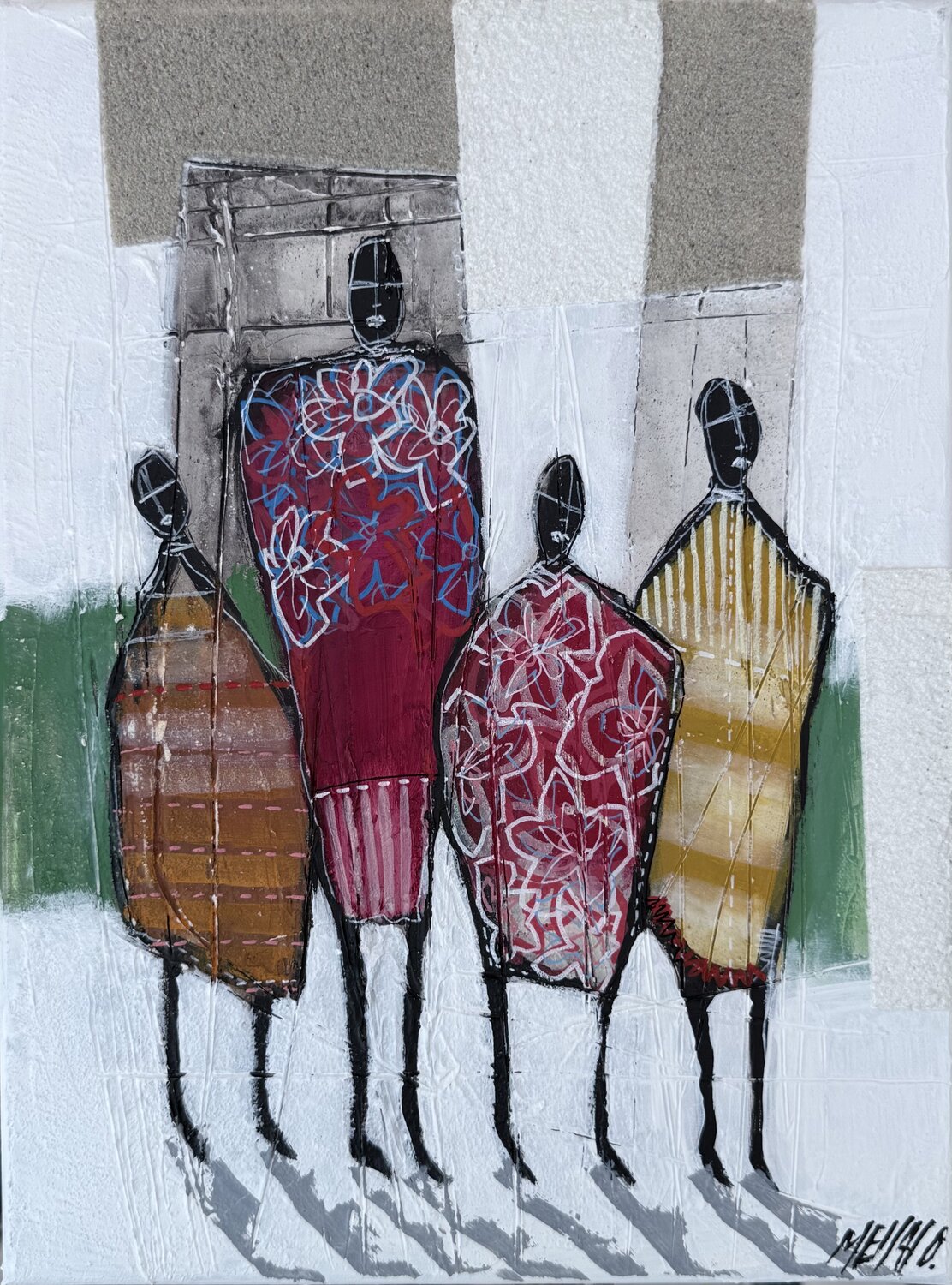 Il était une fois une famille… IV (VISAGE & FACE 2026) Olivier Messas Original painting for sale